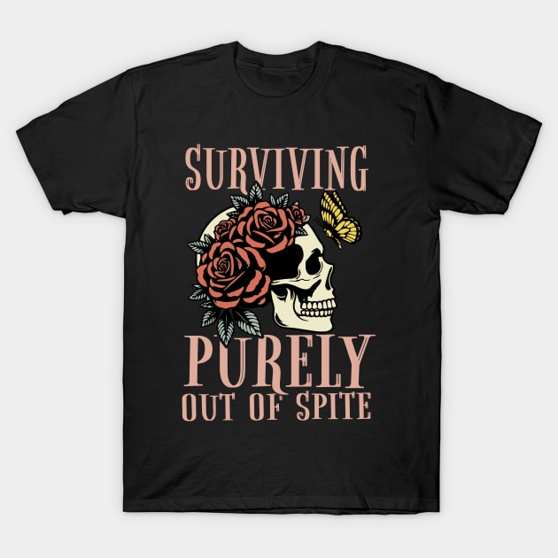 "Out of Spite" Skull & Butterfly T-Shirt by FlawlessSeams